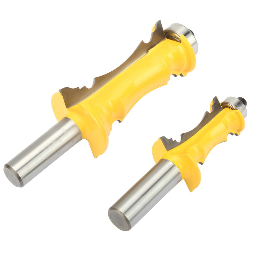 2pcs Crown Molding Router Bit 12 Inch Shank Woodworking Milling Cutter