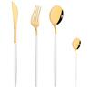 Drmfiy Pink Silver Stainless Steel Dinnerware Set Fork Knife Soup Ice Spoon Cutlery Set Western Flatware Kitchen Silverware Set