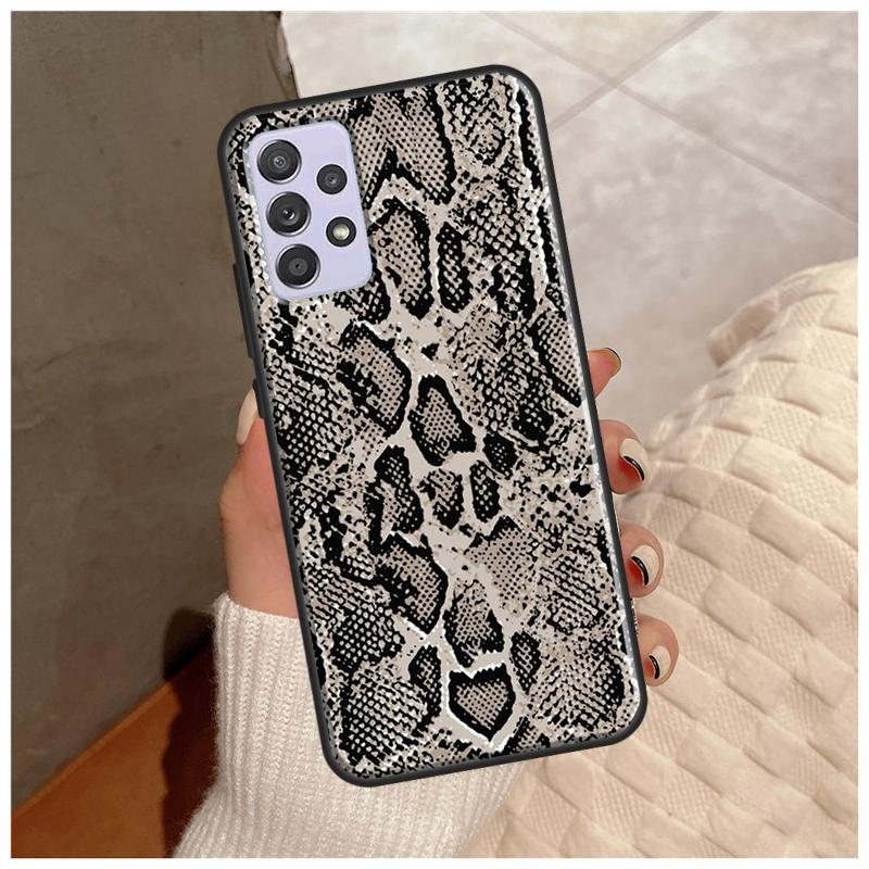 Snake Skin Case For Samsung Galaxy A14 A34 A54 A12 A22 A32 A42 A52 A13 A23 A33 A53 A50 A51 A71 Cover