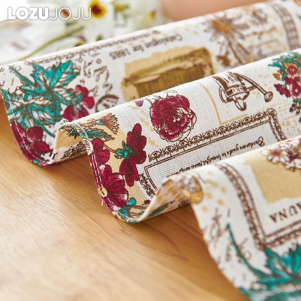 1PC LOZUJOJU Fashionable Retro Printed Table Flag Tassel Table Runner for Dinner Table Decor Kitchen for Home Table Home Decor