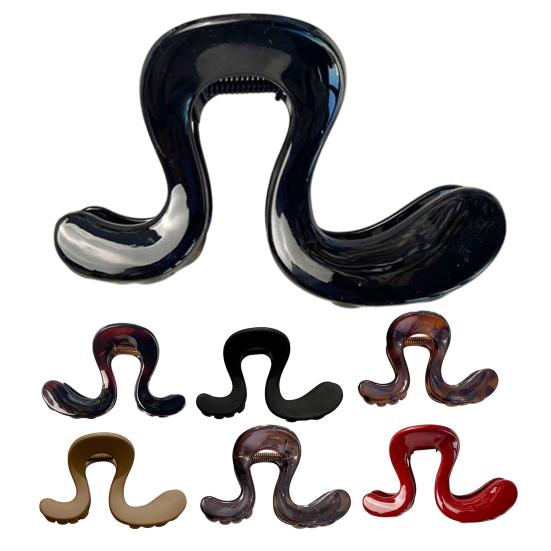 Damen Haarklammer Geometrische Form Anti-Rutsch-Zähne Haarspange Dusch-Hinterkopf-Haarspange Haaraccessoires