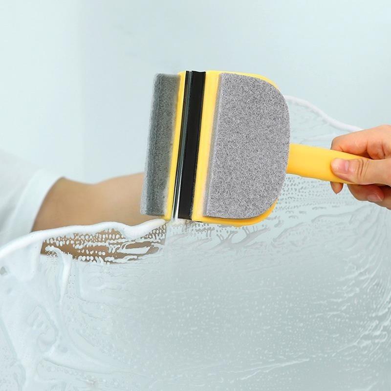 Multi-functional Glass Cleaning Brush, Double-sided Brush for Bathroom Window Car Window Mirror Cleaning Household Cleaning Tool