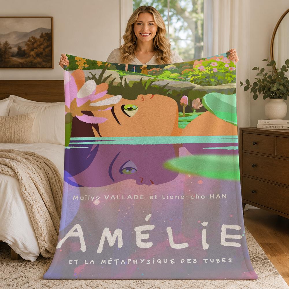 Anime L-Little Amelie Throw Blankets Soft Warm Flannel Blanket Bedding For Bed Living Room Home Sofa
