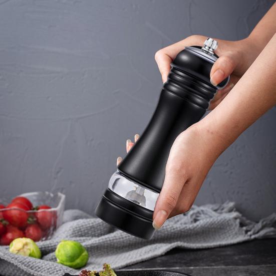 6 Inch Pepper Grinder Adjustable Coarseness Portable Manual Pepper Shaker Spice Grinding Bottle Kitchen Gadget