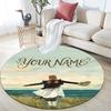 Custom Name,Anne of Green Gables Pattern Round rug,Carpet Rug for Living Room Bedroom Playroom ,Non-slip Floor Mat,Holiday Gifts and Birthday Gifts.