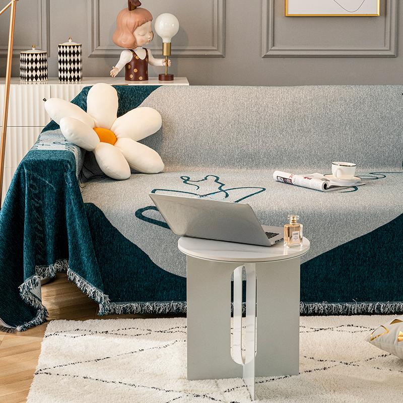 Anti-Katzen-Kratz-Sofa-Handtuch, volles Kissen, schlichter und moderner Sofabezug, vier Jahreszeiten, universeller Bezugsstoff im Ins-Stil