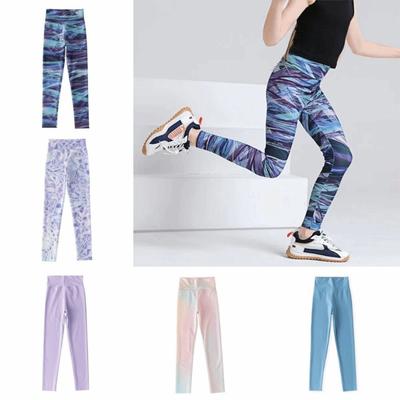 Quick Drying Girls' Athletic Leggings High Rise Running Active Tights Kids Workout Yoga Pant Yoga