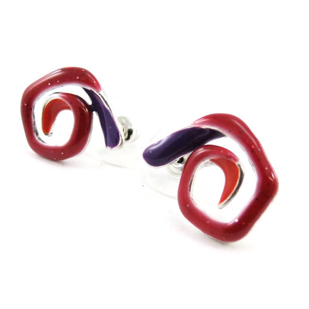 NOA [J1815] - Boucles Créateur 'Escargot' rouge violet