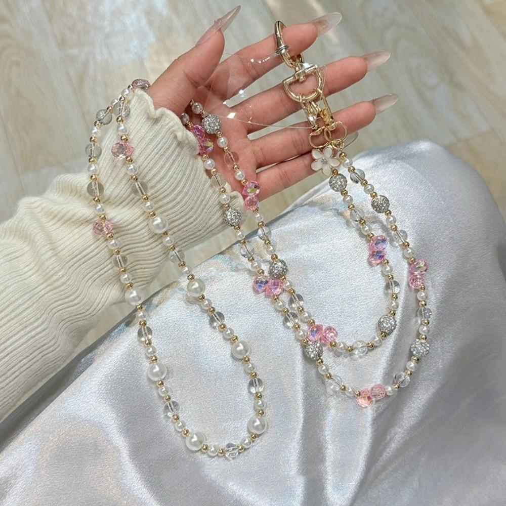 Beaded Phone Charm Long Crossbody Phone Chain Universal Mobile Phone Lanyard Phone Accessories