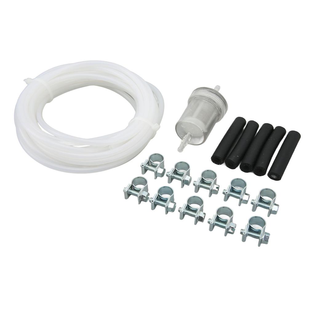 5m Car Air Parking Heater Fuel Pipe Line Hose Clip Kit with Fuel Filter Replacement for Webasto Heater