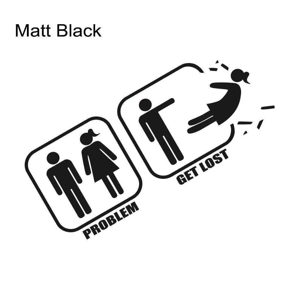 Car Stickers Man Woman Relationship Problem Get Lost Funny Vinyl Decal For Auto SUV Truck Window Bumper Waterproof Accessories