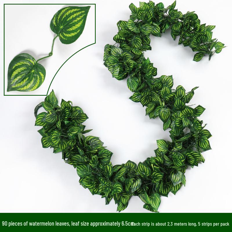 Green Leaf Rattan Grape Decorative Artificial Vine for Balcony & AC Pipe Cover