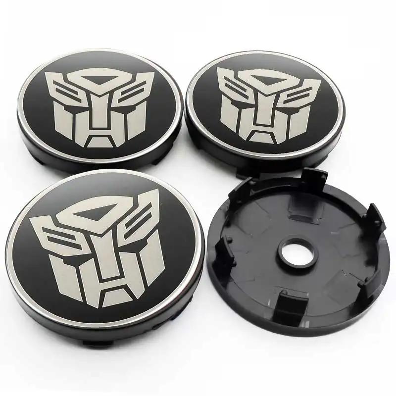 4Pcs Car Transformers Emblem Hub Center Cover Wheel Sticker for Ford Mustang Mercedes Benz Volkswagen golf BMW audi Tesla FIAT