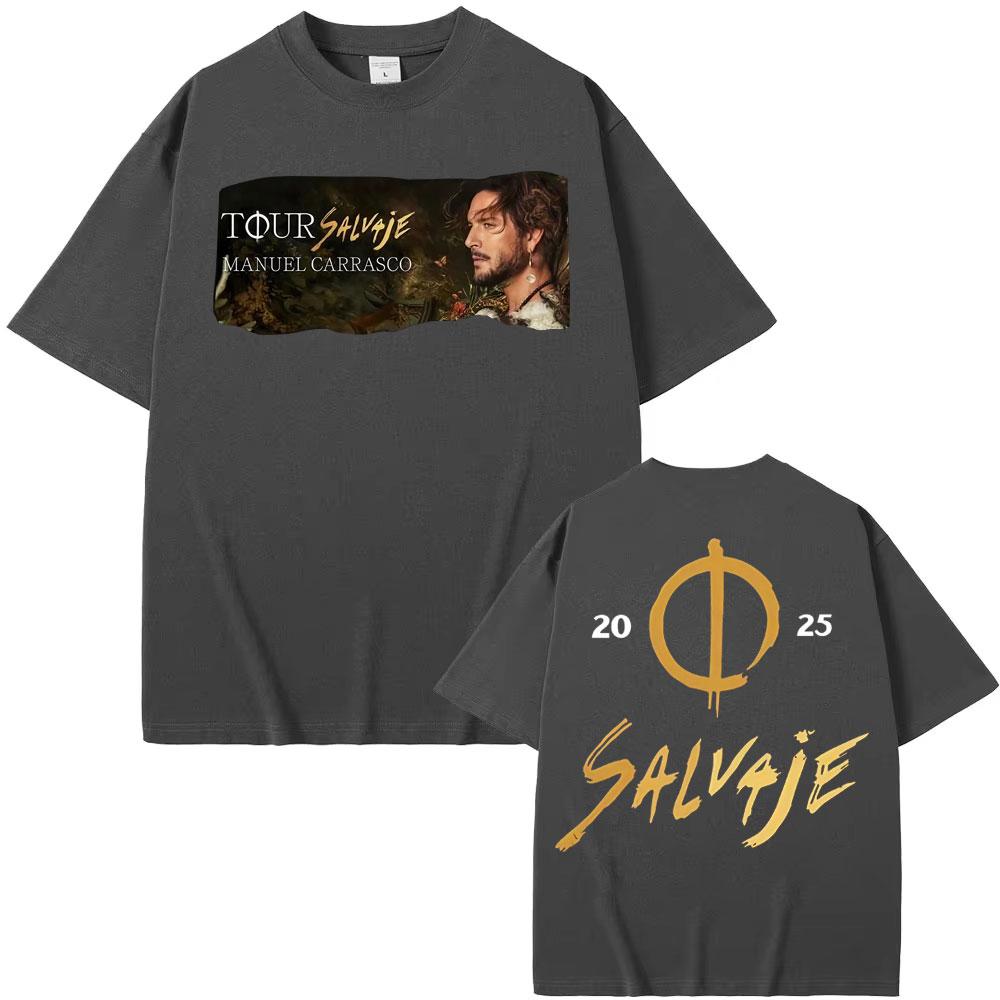 Unisexuel Carrasco Salvaje Album 2026 Graphic Tshirts Unisex Women Fashion Gothic Vintage T Shirt Cotton 100 Casual Oversized Tshirt