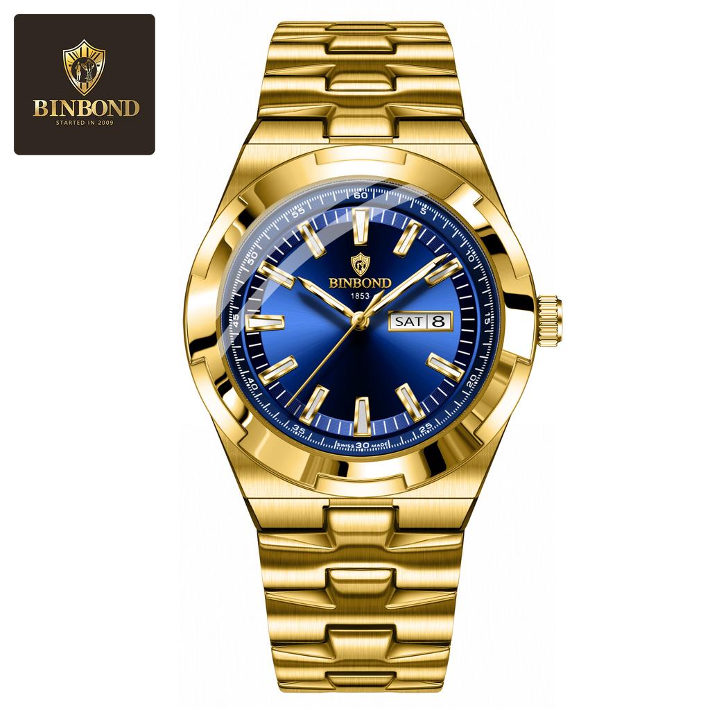 Man Wristwatch Quartz Men Business Watches Waterproof Luminous Date Week Stainless Steel Watch Male Reloj