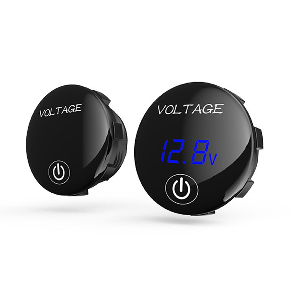 DC 5V-48V LED Panel Digital Voltage Voltmeter Meter Battery Capacity Display Volt with Touch ON/OFF Switch for Car Boat Marine