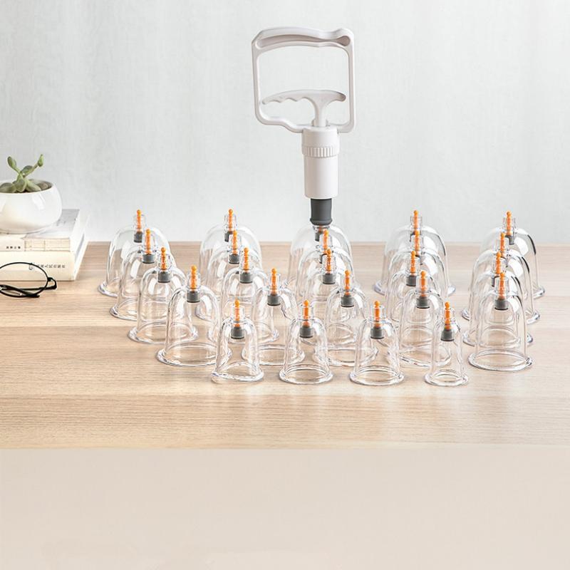 Hwato 24 Vacuum Cupping Massage Cupping Therapy Set Suction Cup Acupuncture Therapy Kit Vacuum Cans Acupuncture Vacuum Banks