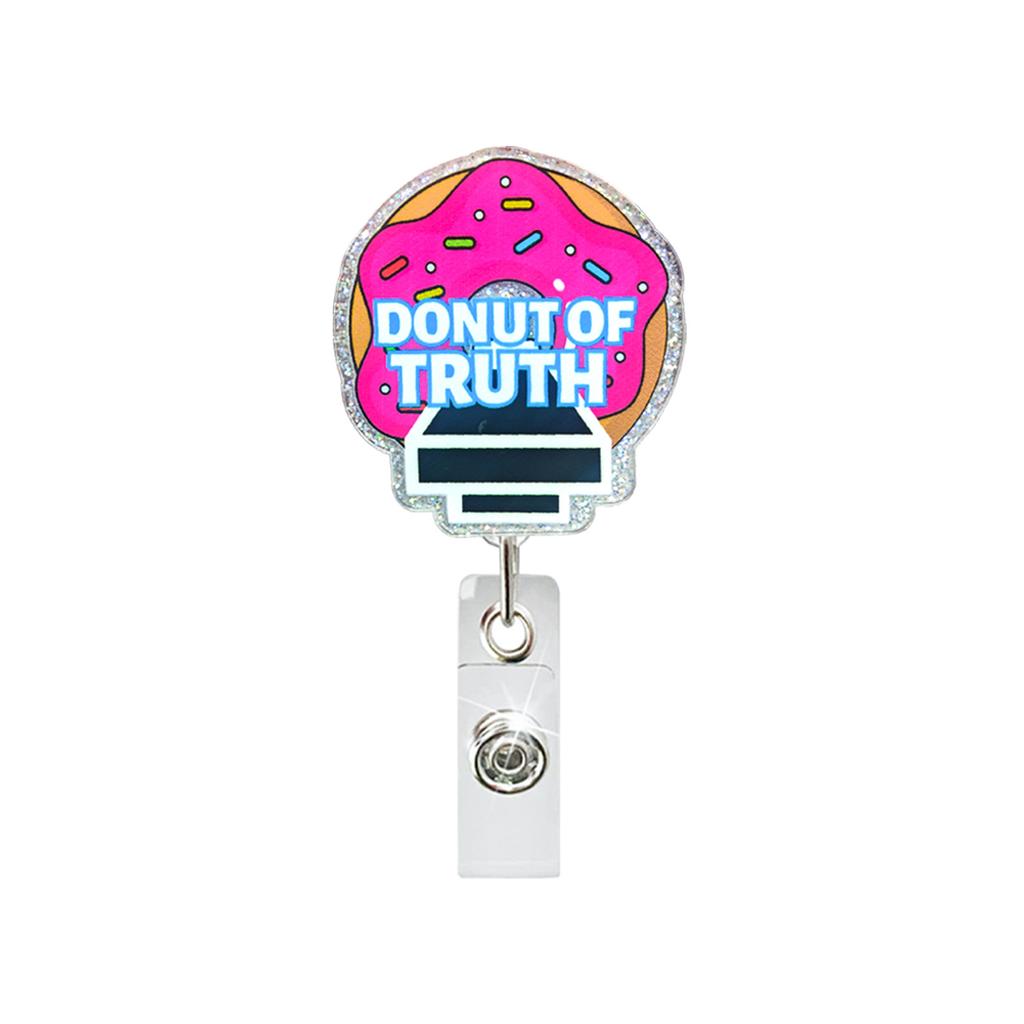 Glitter Acrylic Id Holder Vibrant Retractable Badge Reel Alligator Clip Badge Holder Inspirational Nurse Badge Reel For Nurse