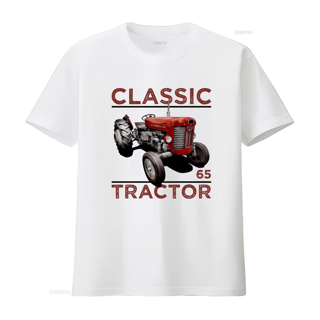 Classic Vintage Tractors Massey Ferguson 65 Inspired Retro Style T Shirt vintage Washed Breathable fashion Unisex