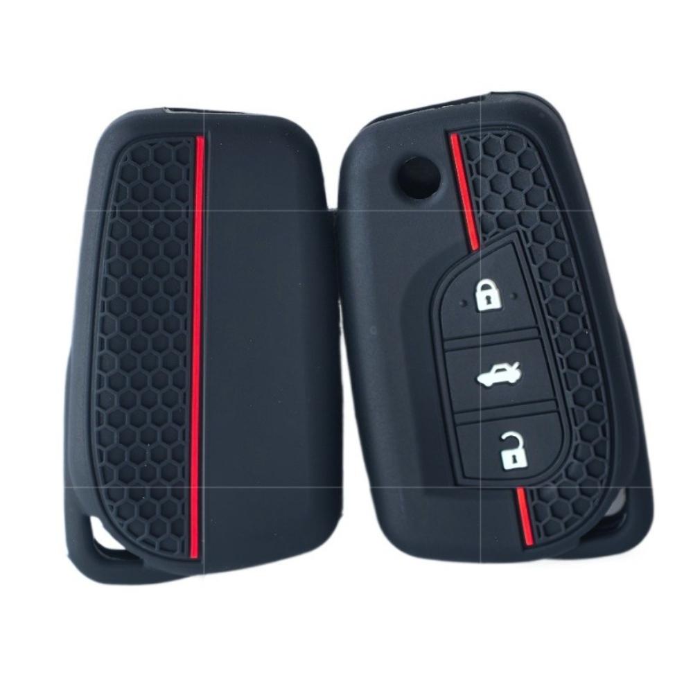 For Toyota Corolla Auris Reiz Avensis Verso Yaris Aygo Rav4 Scion TC IM Silicone Car Key Case Set Rubber Remote Cover Protector