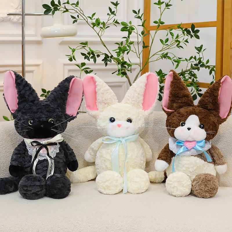 Run German Curly Cat Plush Toy Cat Doll Backpack Doll Girl Sleeping Pillow Rag Doll Gift