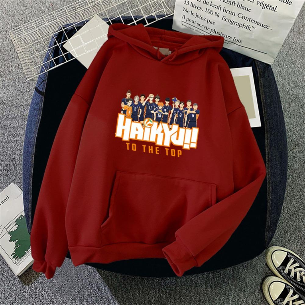New Japan Anime Volleyball Haikyuu Manga Prints Hoodies Women Hoody Hip Hop Woman Sweatshirts Pullovers Clothing Unisex