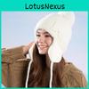 Women Knitted Warm Winter Hat With Bow For Outdoor Sports And Commuting