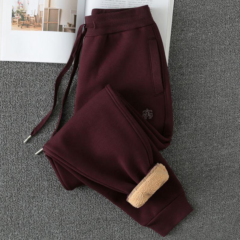 

Lamb Wool Thickened Winter White Sweatpants Coffee S size 40.00 kg-47.50 kg wear (pants)