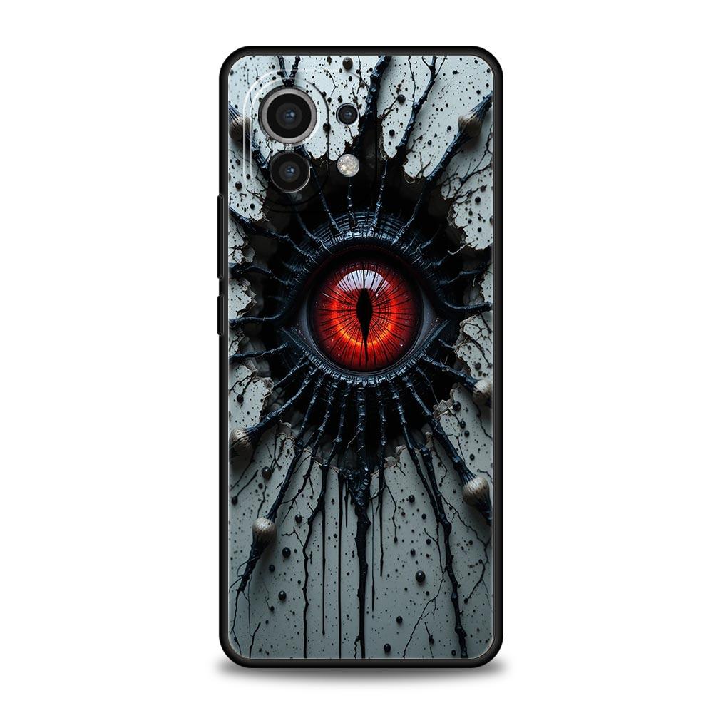 Spooky Scary Red Eye Phone Case Cover for Xiaomi Mi 17 Pro Max 15 14 13 12 11 Ultra 15T 14T 13T 12T 11T Pro Lite Soft TPU Shell