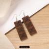 Niche Design Wooden Earrings Handmade Retro Literary Earrings Women's Simple Ear Jewelry