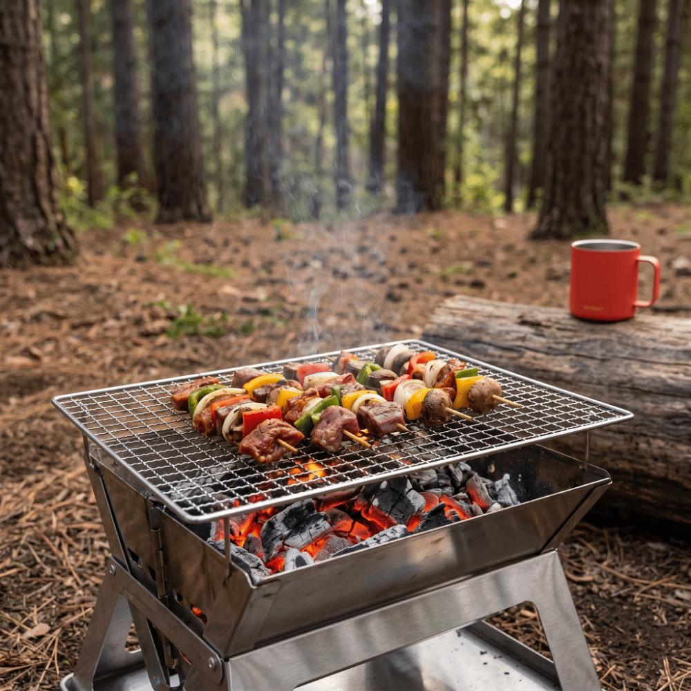 Rust Proof BBQ Grill Wire Mat Cross Wire Baking Rack BBQ Grill Net  Outdoor Cooking Camping Picnics