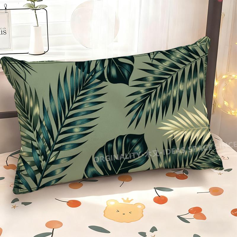 Tropisch Palmblad Patroon Kussensloop Geschikt Voor Bank Slaapkamer Auto Kussenhoes Kussen Rechthoekig Rugkussen 50x70cm