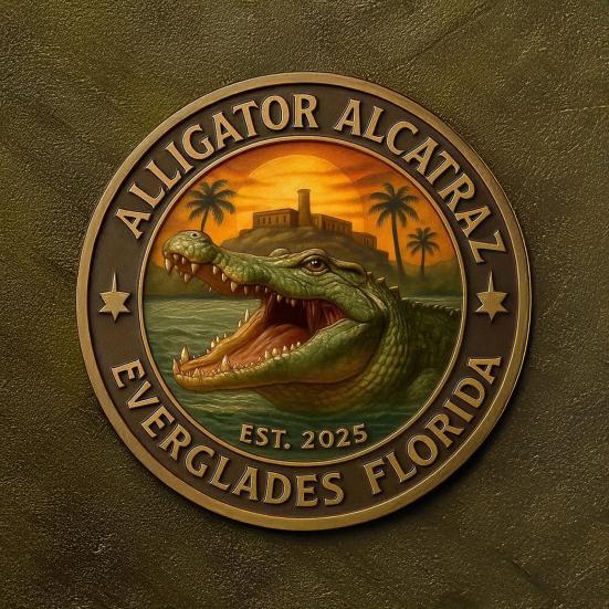 Krokodýl Vězeň Mugshot Mince Florida Everglades Vězeňské Memorabilia Mince Vtipná Historie Zločinu Výzvová Mince Sběratelský Dárek pro Muže Sběratele Mincí