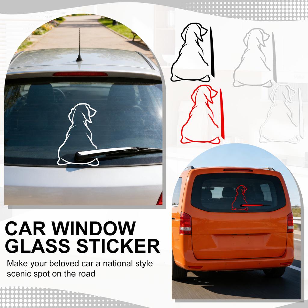 Funny Dog Moving Tail Decal Dog Windshield Wiper Sticker Cute Animal Puppy Car Sticker Rear Window Wiper Decal