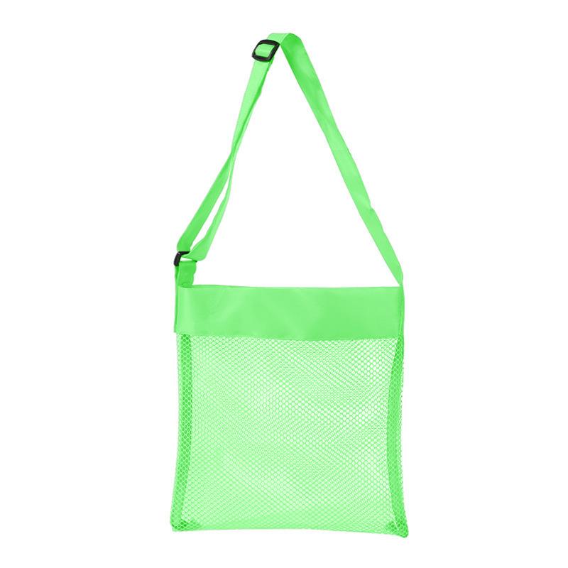 Mesh Beach Toy Storage Bag for Kids Large Capacity Sand Tool Organizer Net Pouch for Seaside Vacation KTB