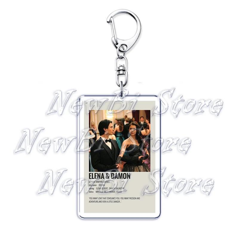 The Vampire Diaries Twilight Keychain for Accessories Damon Stefan Salvatore Elena Bella Swan Edward Cullen Key Chain Keyring