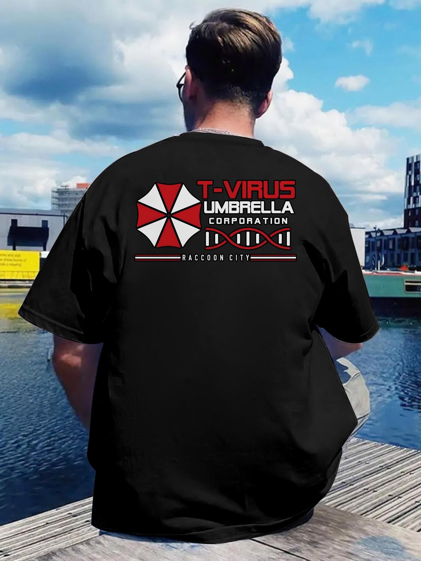 Retro Rock Band Graphic T-shirt -  T-Virus Umbrella Corporation  Design M