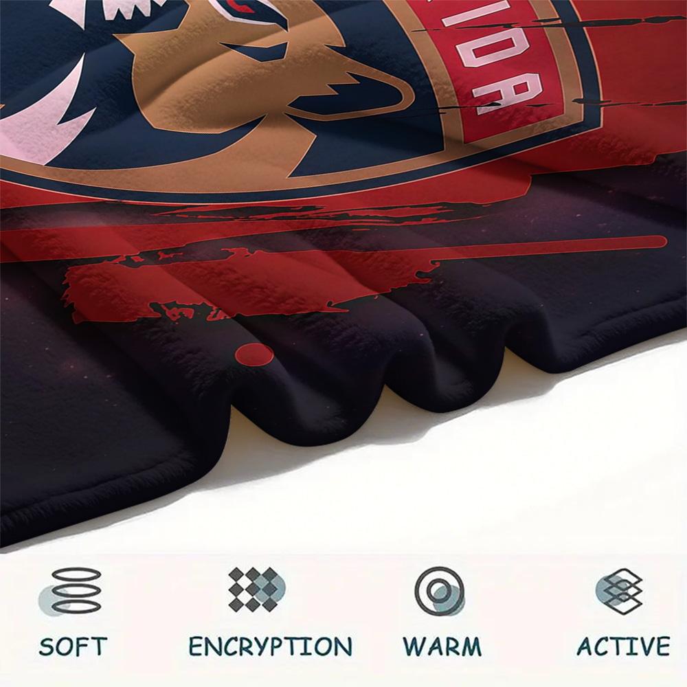 Florida Panthers Flannel Blanket, High Quality Comfortable for All Seasons, Home Decor, Warmth and Comfort