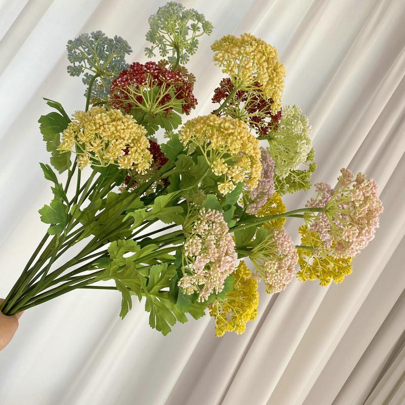 Rice Head 3 Fruit Faux Plants Flocked Stems Wedding Decor Photography Props