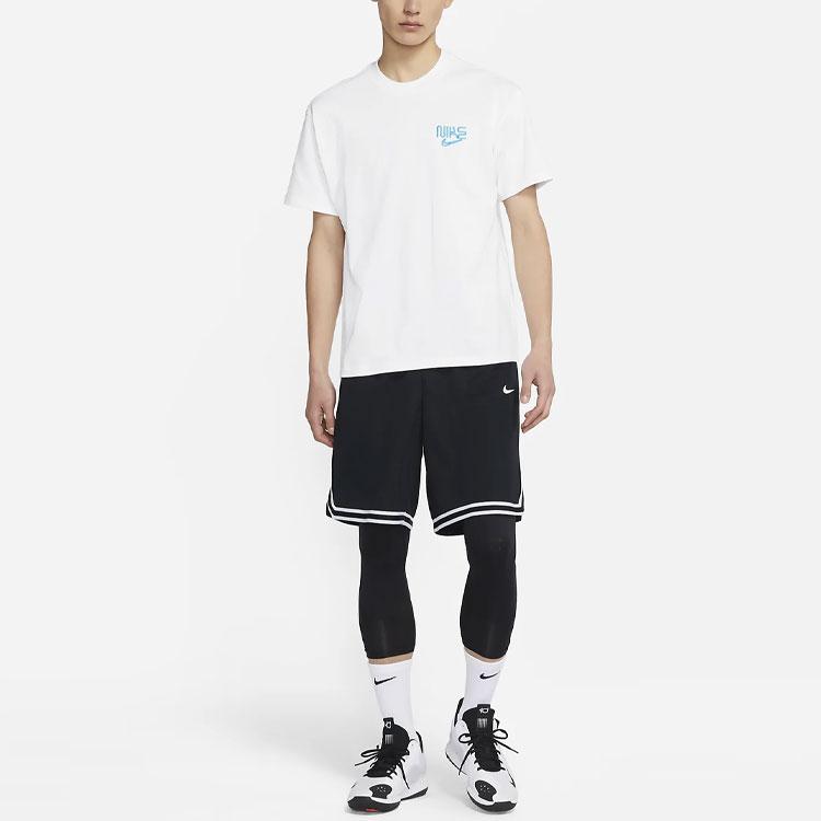 Nike Embroidered Logo Basketball T-Shirt Men Tops White DB5951-100