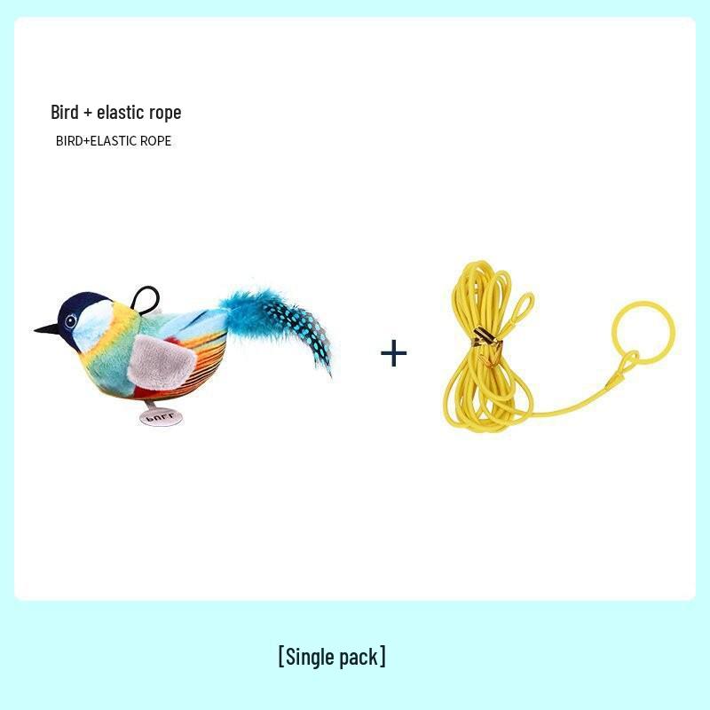 Hračka pro kočky k zavěšení na dveře s motivem orla: Elektrický zvuk vydávající pták pro samostatnou hru a úlevu od nudy