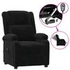 Electric Recliner Chair Black Velvet