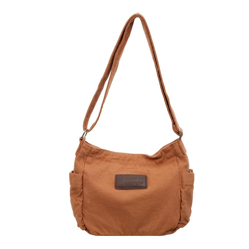 

Женская холщовая сумка для поездок в стиле ретро, однотонная, на плечо