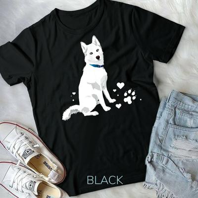 Cute White Siberian Husky Sweet White Snow Dog Unisex Form T-shirt