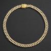 12mm Full Diamond Hip Hop Necklace: Men's Punk Retro Ins Style Exclusive