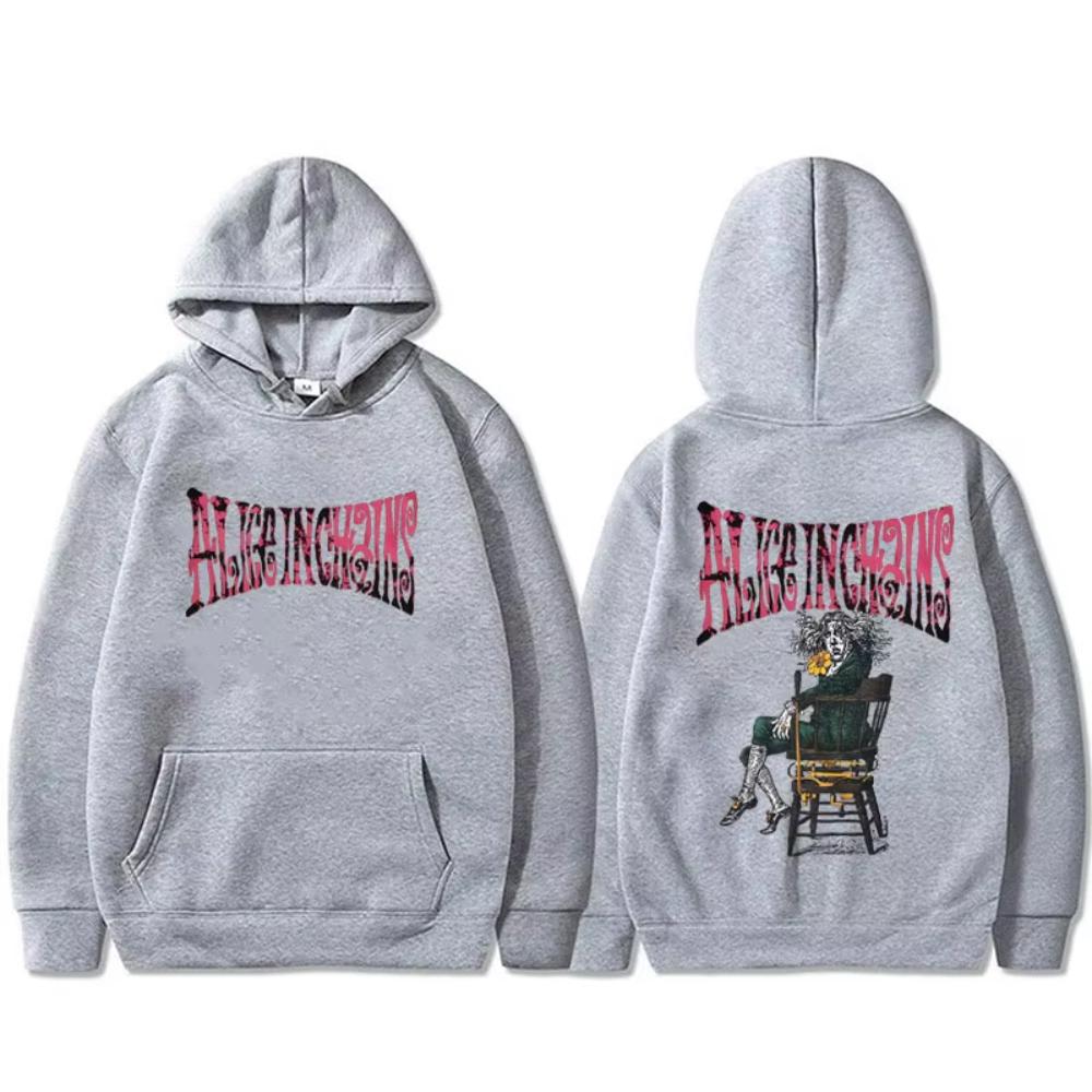 

Rock Band Alice in Chains Double Sided Printed Hoodies Men Women Oversized Hooded Sportswear Male Vintage Pullovers XL