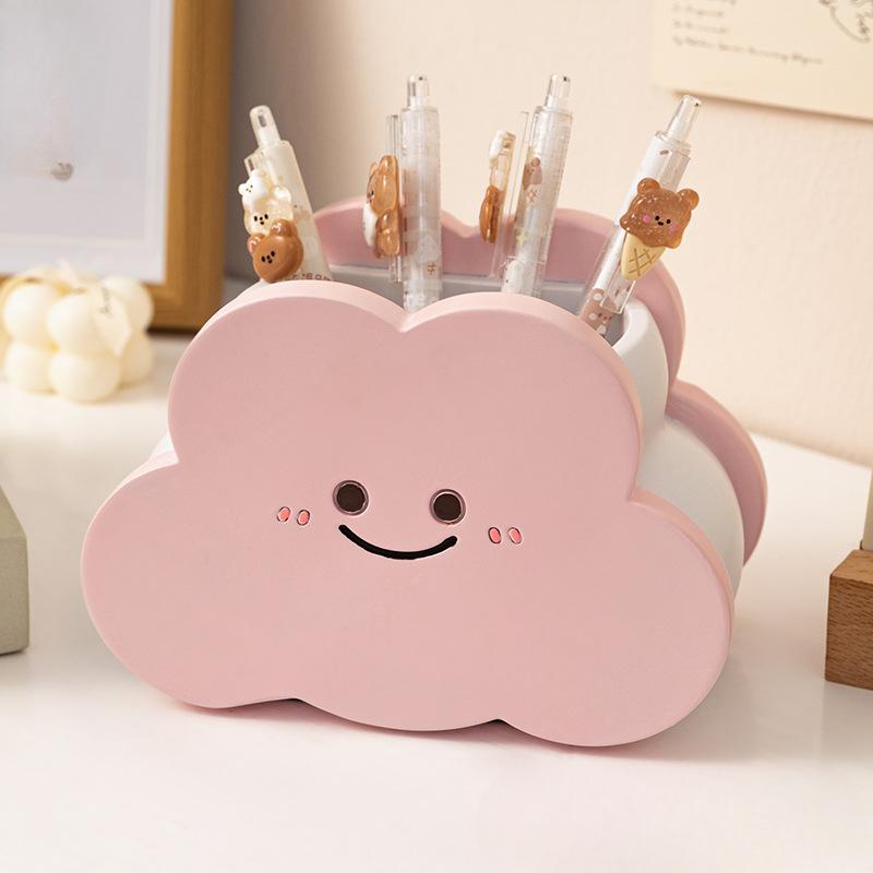 

Новый креативный держатель для ручки в виде мультяшного облака, милый настольный офисный держатель для хранения, украшение из смолы, студенческий подарок на день открытия студенчества