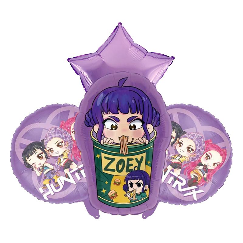 

K-pop Демон Хантер Вечеринка Воздушные шары Huntrix День рождения Воздушные шары Аксессуары Аниме Украшение Тематическая вечеринка Воздушные шары Принадлежности as picture