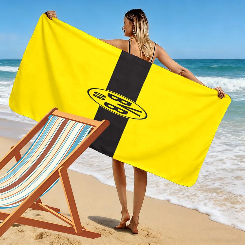 Golden Emblem Radiance beach towel Beach towel for vacation photos beach Outdoor pool towel swim Absorbent bath towel Outdoor picnic beach mat