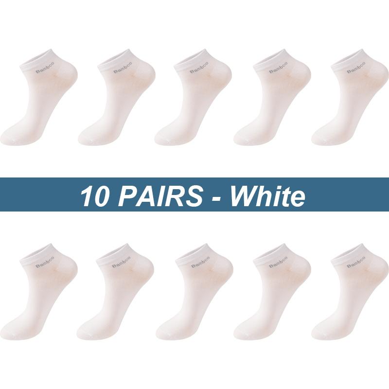 10 Paare/los Männer Bambus Faser Socken Kurze Casual Atmungsaktive Anti-Bakterielle Mann Ankle Socken Hohe Qualität Neue Schwarz Busines